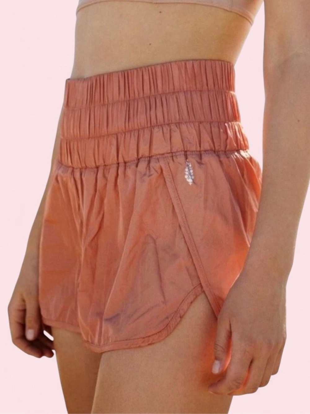 Free People FP Movement The Way Home Peach Shorts Lined Small